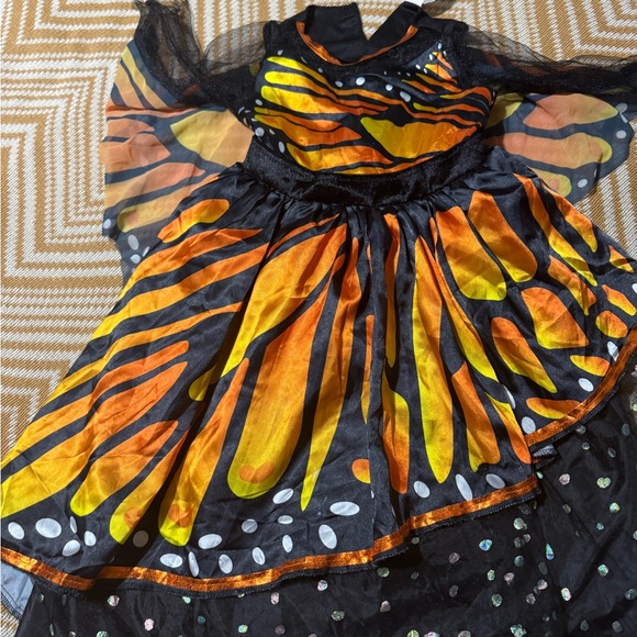 Monarch Butterfly Wings Kids Costume - Orange and Black - Picture 1 of 2